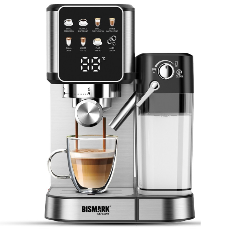 اسپرسو ساز اتوماتیک با مخزن شیر بیسمارک مدل BMC850